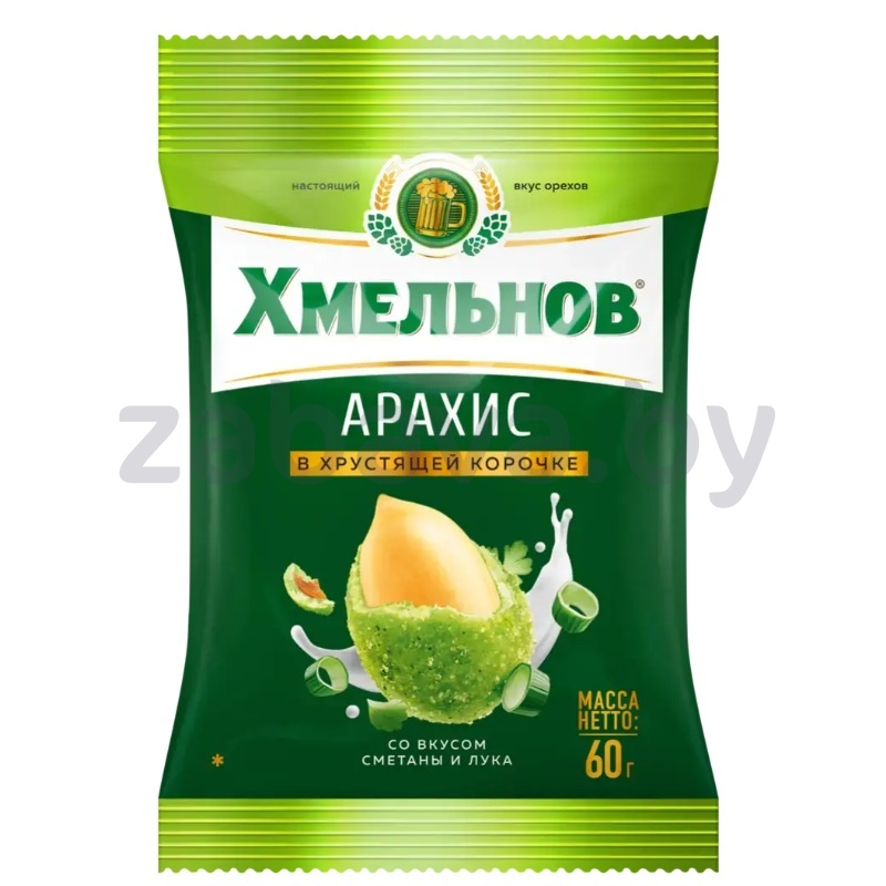 Арахис «Хмельнов», в хрустящей корочке, 60 г, в ассорт.