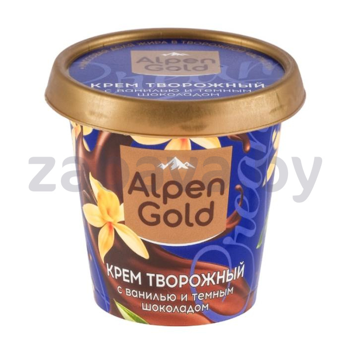 Крем творожный Alpen Gold, ваниль-шоколад, 3%, 145 г