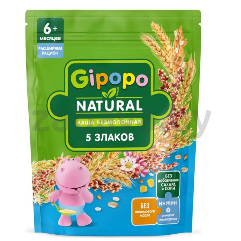 Каша безмолочная Gipopo, 5 злаков, 180 г