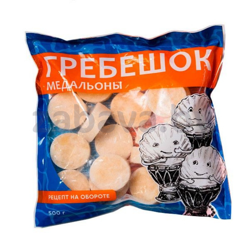 Филе морского гребешка, медальоны, зам., 500 г