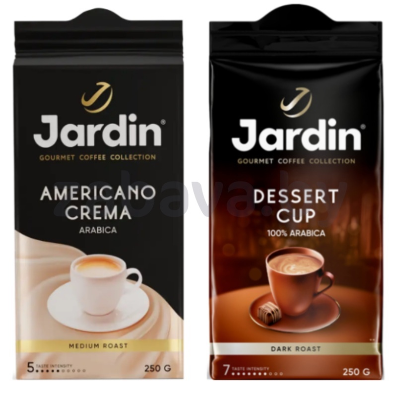 Кофе молотый Jardin Americano Crema или Dessert Cup, 250 г
