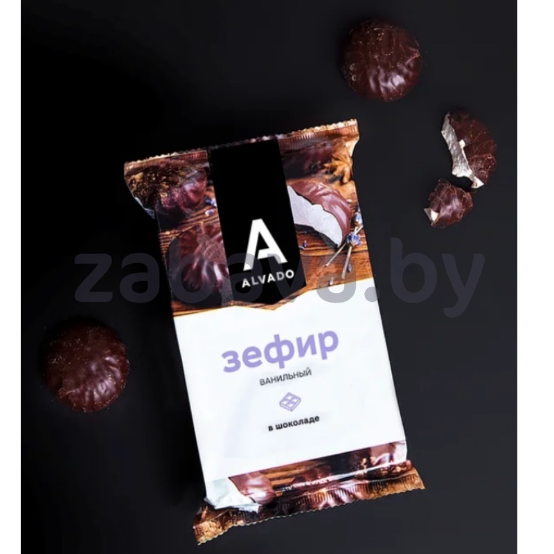 Зефир Alvado ванильный в шоколаде, 300 г