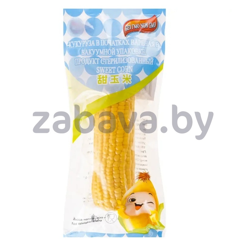 Кукуруза сладкая, отварн., в початки, Китай, 1 шт.