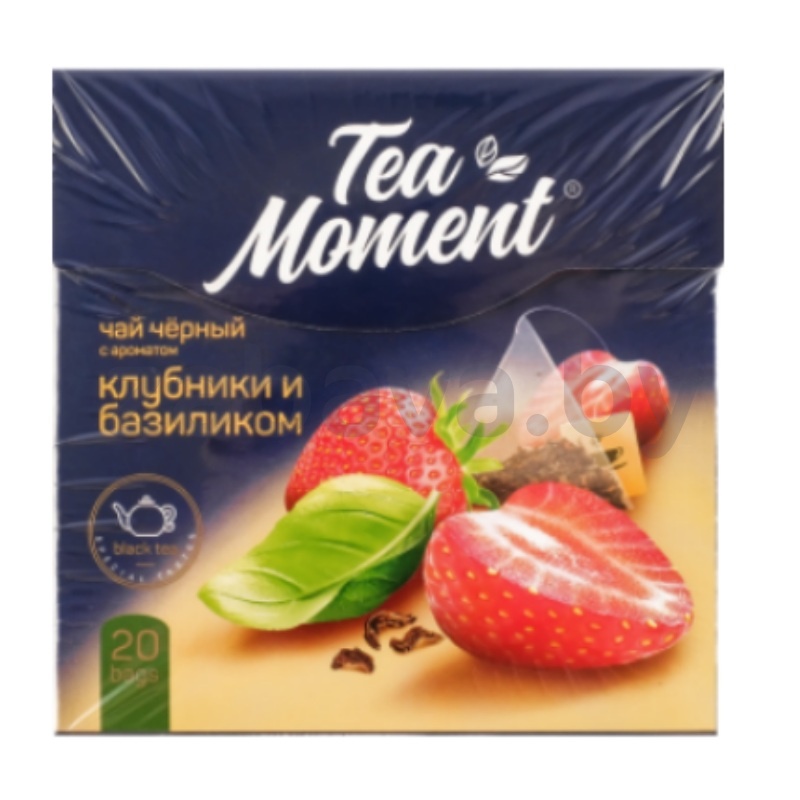 Чай Tea Moment, тропич. микс или клубника-базилик, 20 пак.