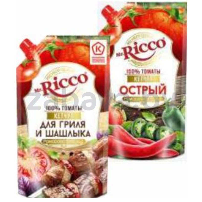 Кетчуп Mr.Ricco, острый или для гриля и шаш­лы­ка, 300 г