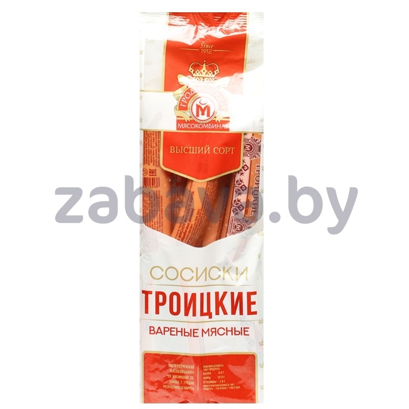 Сосиски «Троицкие», в/с, «Гродненский» МК, 630 г