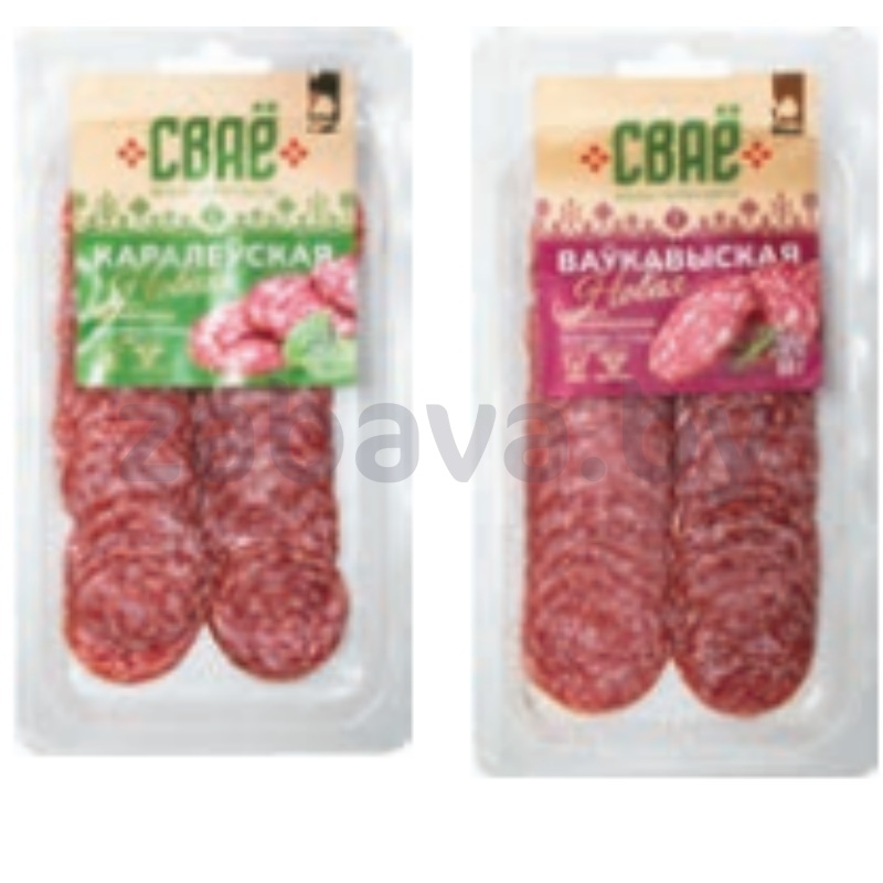 Колбаса с/в «Королевская новая» или с/в «Волковысская новая», в/с, «Сваё», 90 г