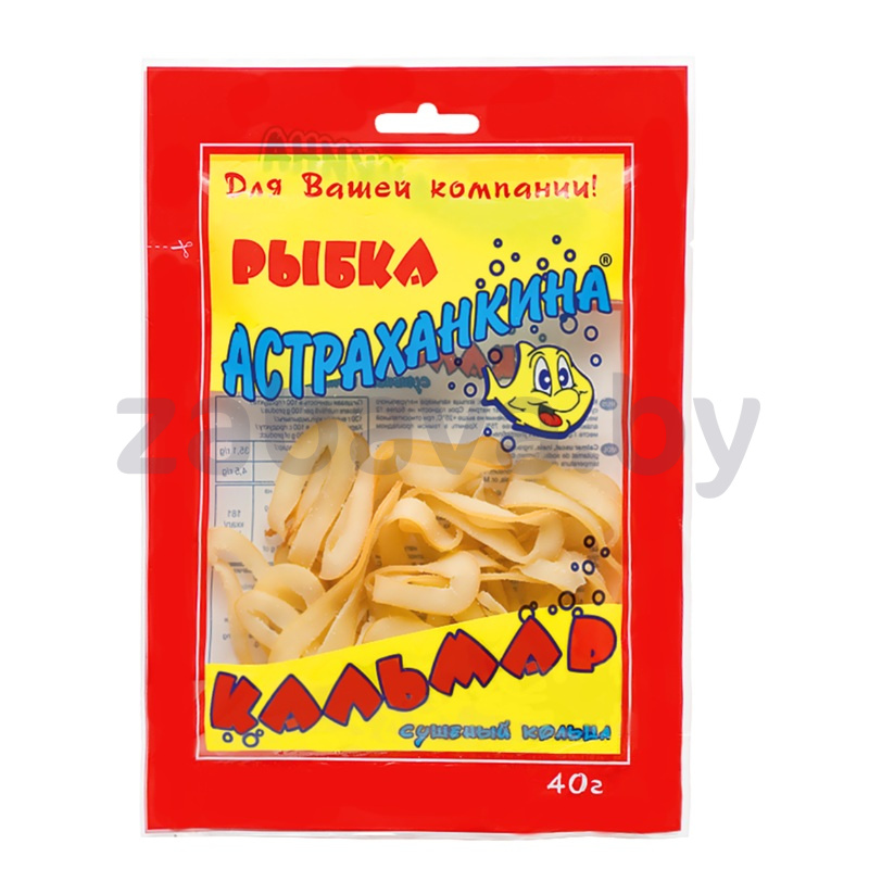 Рыбка «Астраханкина», кальмар сушеный, полоски, 40 г