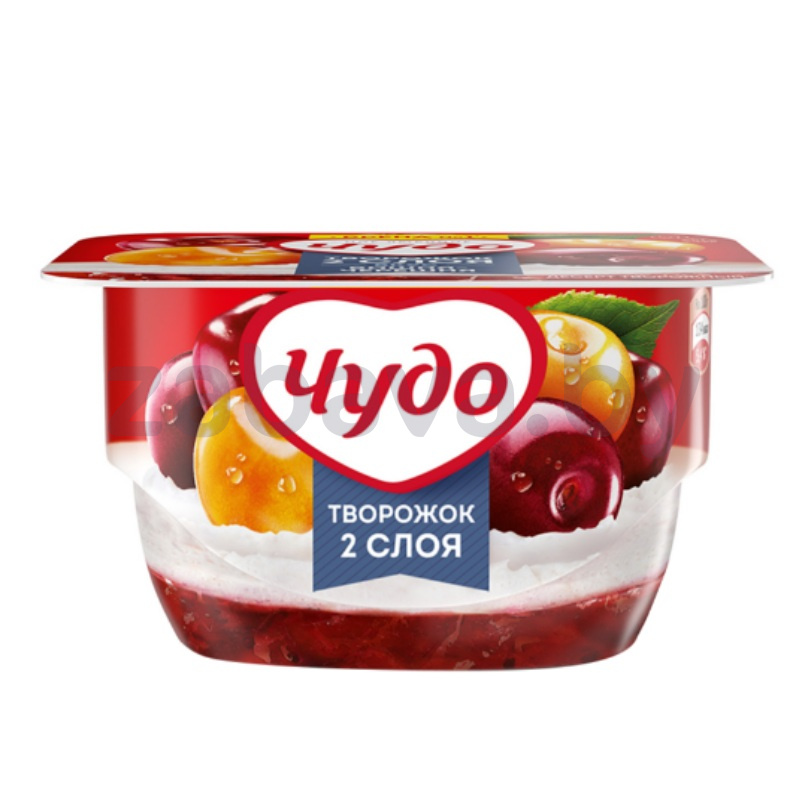Десерт творожный «Чудо», вишня-черешня, 100 г