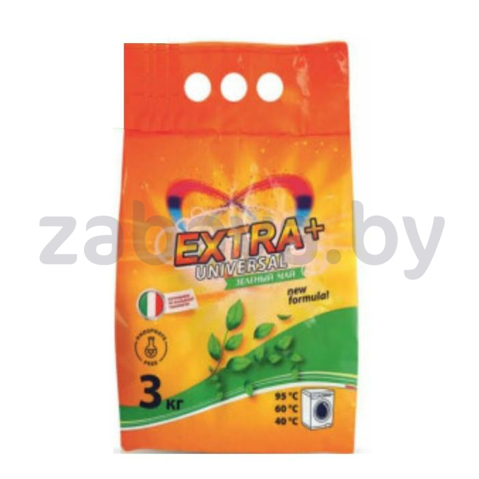 Стиральный порошок Extra Universal, зеленый чай, 3 кг