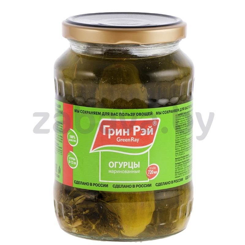 Огруцы маринов. «Грин Рэй», 720 мл/680 г