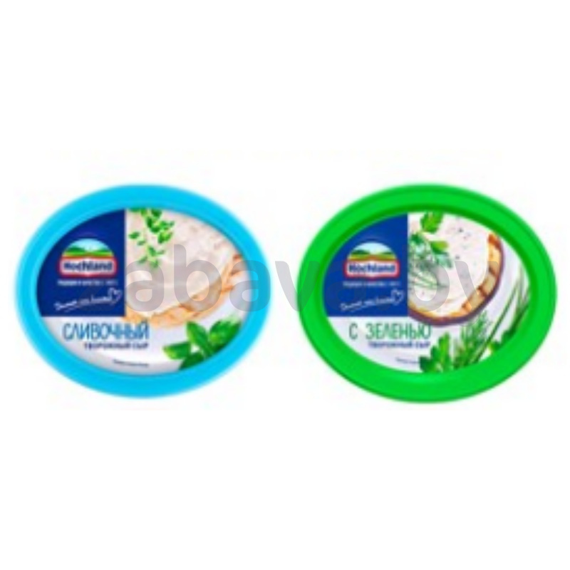 Сыр мягкий творожный Hochland, 60%, 140 г, с зеленью/сливочный