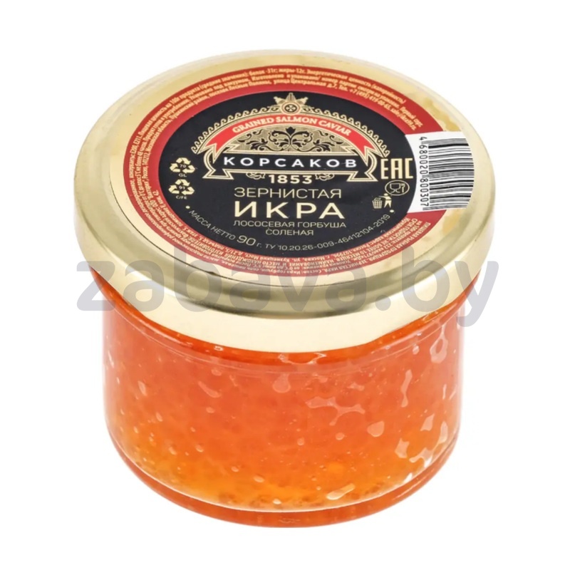 Икра зернист. лосос., горбуши/нерки, «Корсаков 1853», 90 г