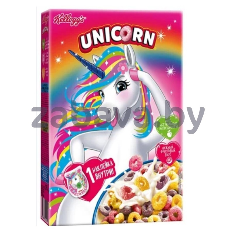 Завтрак гот. Unicorn Kellogg’s, с фруктовым соком, колечки, 195 г