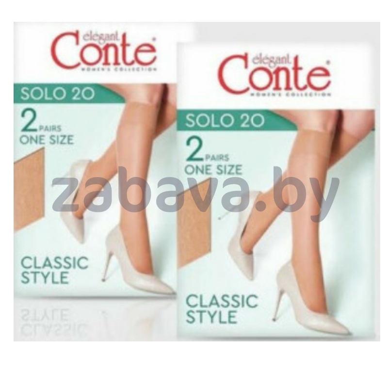Гольфы женские Conte Elegant Solo, 20 ден, р-р 23-25