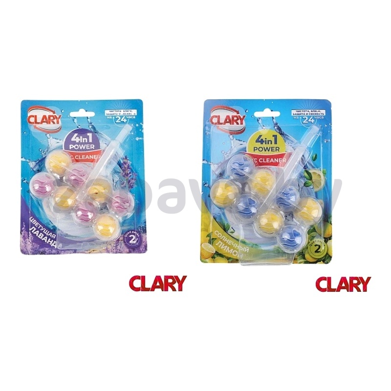 Блок Clary подвесной для унитаза, лимон/лаванда, 155 г