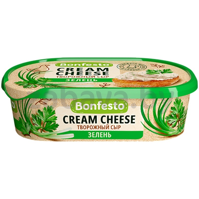 Сыр мягкий творожн. Bonfesto Cream Cheese, зелень, 140 г
