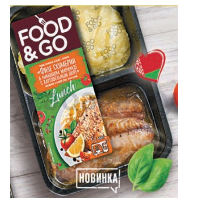 Филе скумбрии Food & Go, в лимонн. марин. с картоф. пюре, 250 г