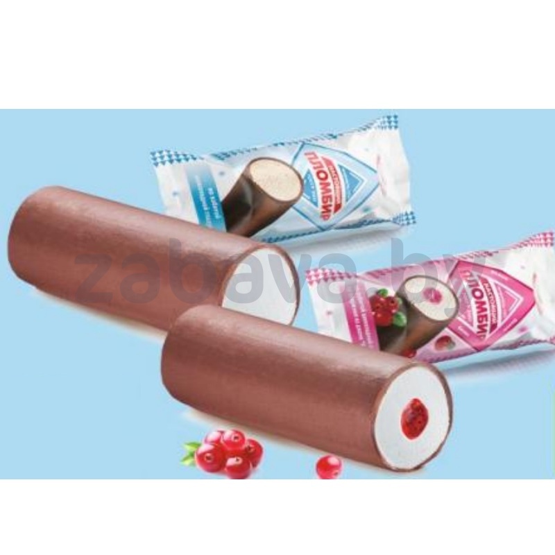 Мороженое «Настоящий пломбир», трубочка в глаз., 80 г, классич. или с клюквой