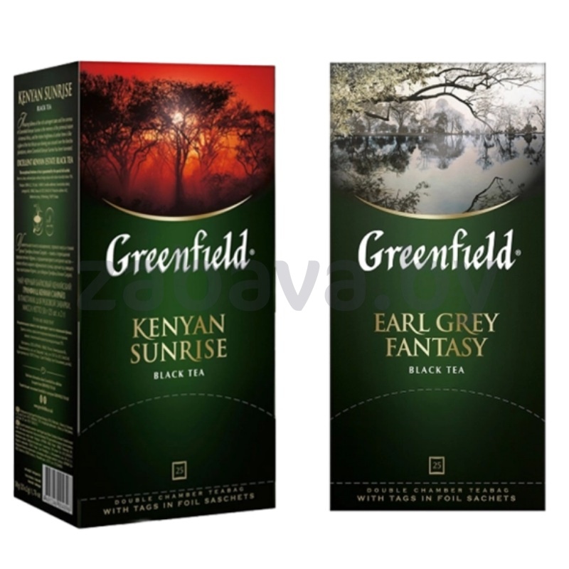 Чай Greenfield Kenyan Sunrise или Earl Grey Fantasy, 25 шт.
