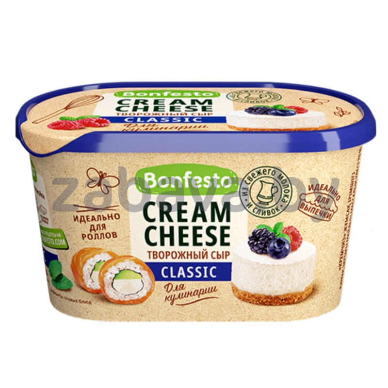 Сыр творожный Bonfesto Cream Cheese Classic, сливочный, 70%, 400 г