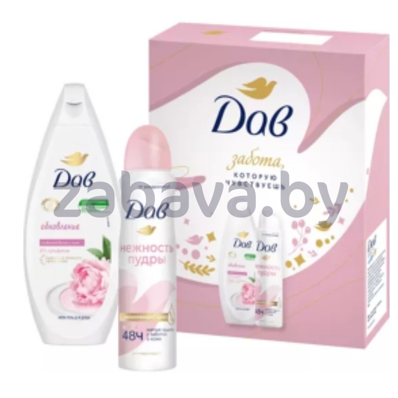 Набор подар. «Дав», дез.-антиперсп. + крем-гель д/душа, 150+250 мл