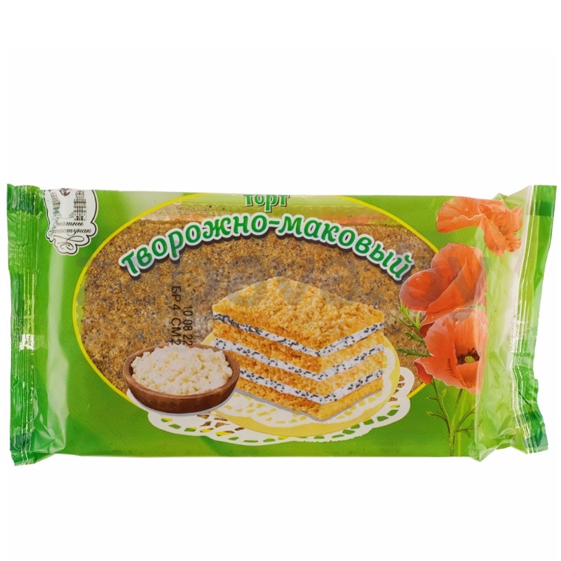 Торт творожно-маковый, 350 г
