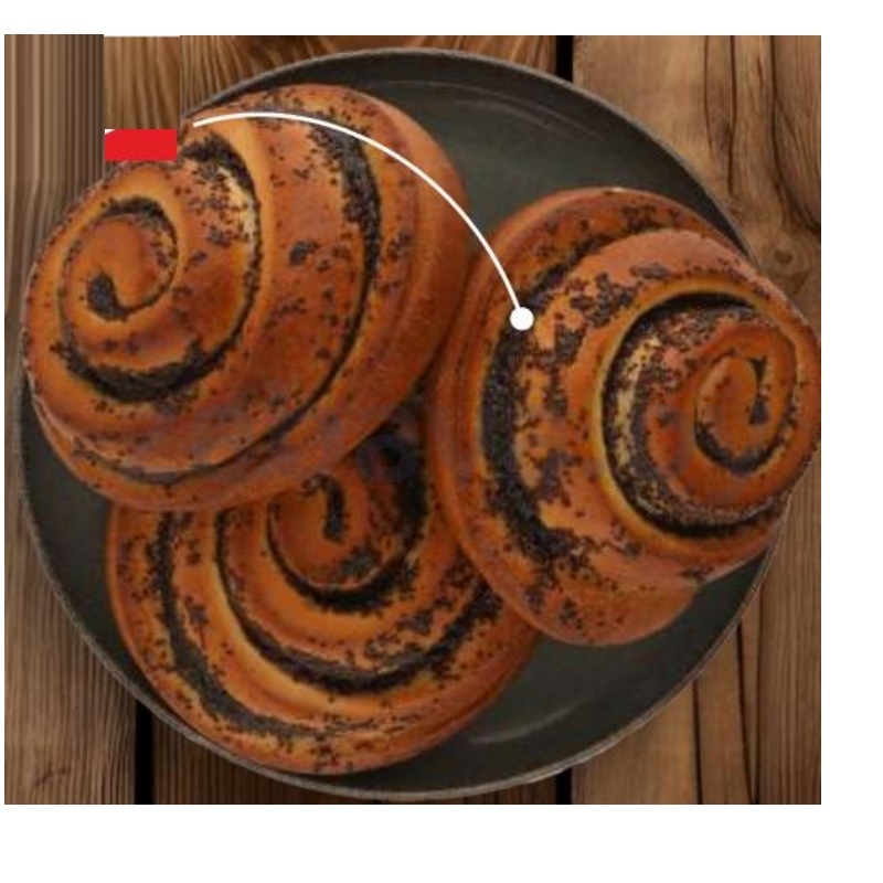 Булочка «Домашняя» с маком, 100 г