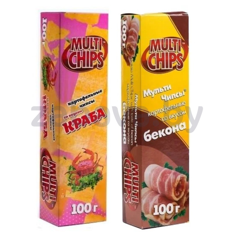 Чипсы картоф. Multichips, краб/бекон, 100 г