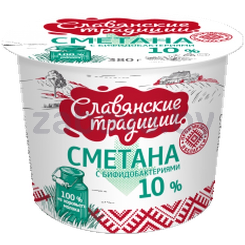 Сметана «Славянские традиции», 10%, 380 г