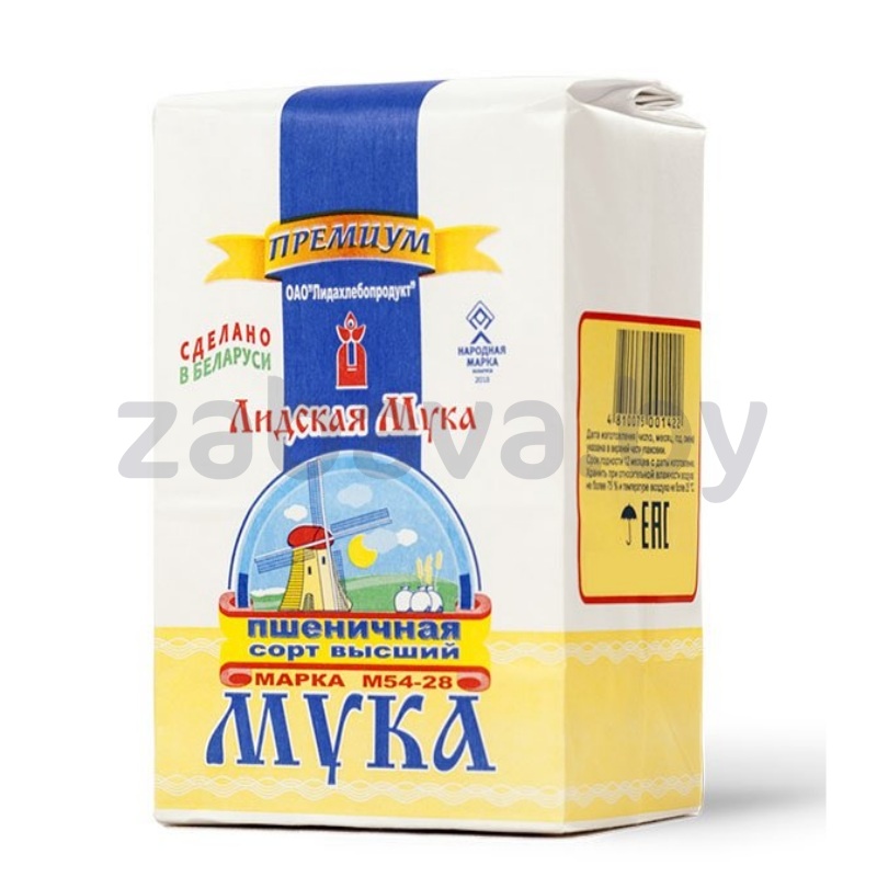 Мука «Лидская», пшеничная, М54-28, в/с, 2 кг