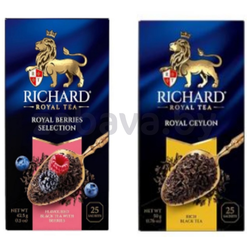 Чай Richard Royal Berries Selection или Royal Ceylon, 25 пак.