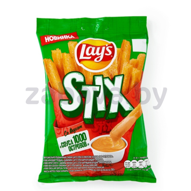 Снеки Lay's Stix, с соусом «1000 островов», 50 г 