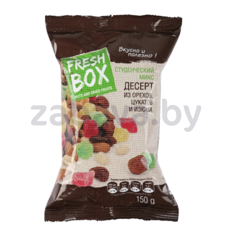 Десерт Fresh Box из орехов, цукатов и изюма, 150 г