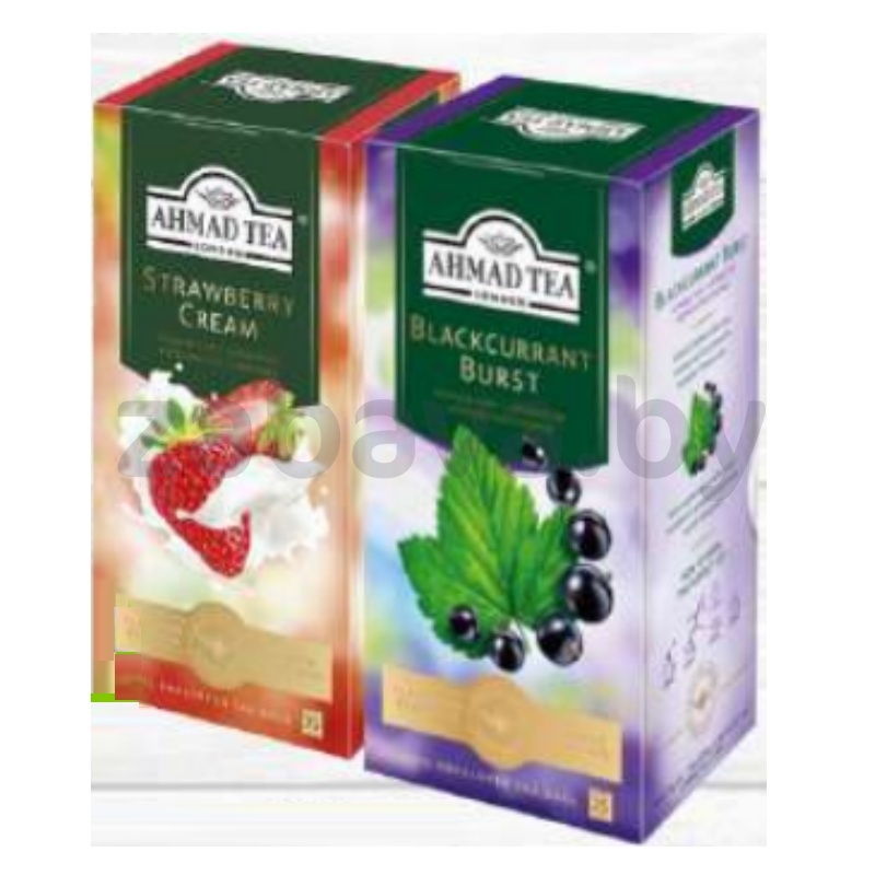 Чай Ahmad Tea, Blackcurrant Burst или Strawberry Cream, 25 пакетиков