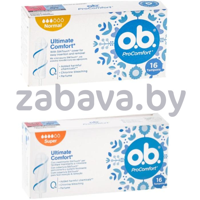 Тампоны o.b. ProComfort, Normal/Super, 16 шт.