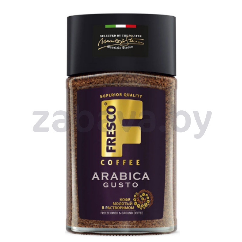 Кофе рас­тво­ри­мый Fresco, arabica gusto, с доб. молотого, 95 г