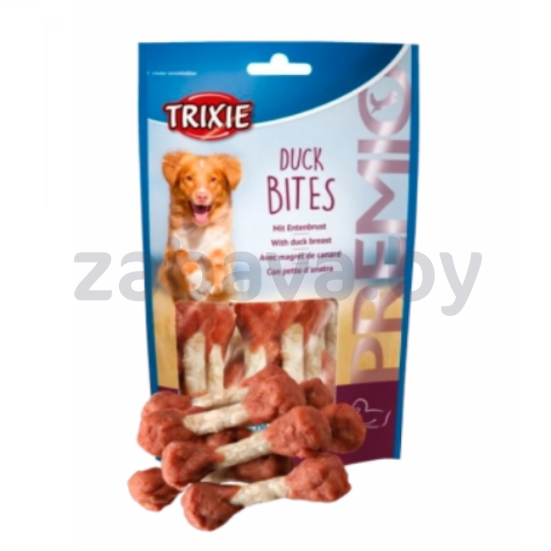 Лакомство д/собак Trixie Premio, косточки с утиным мясом, 80 г
