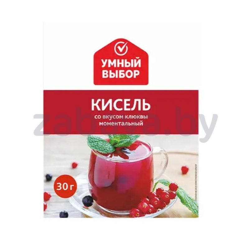 Кисель «Умный выбор», клюква, 30 г
