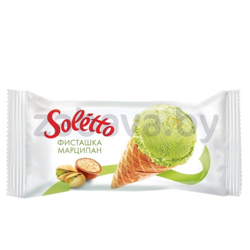 Мороженое Soletto, фисташка-марципан, 75 г