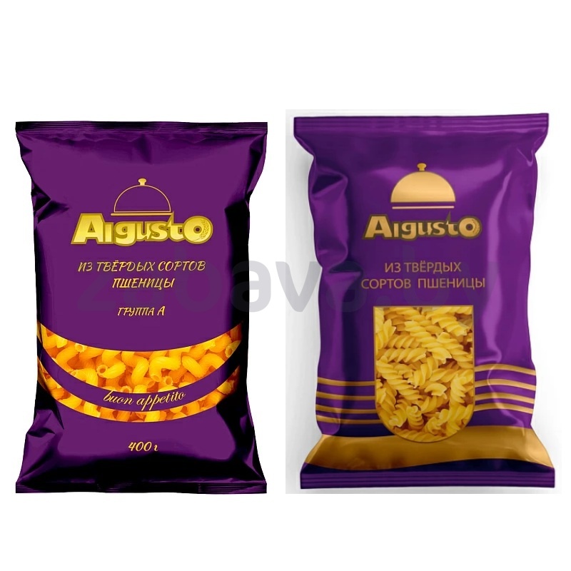 Макаронные изделия Algusto, рожки/перья, 400 г