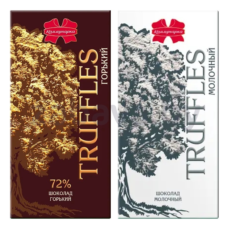 Шоколад Truffles, горький 72% или молочный, «Коммунарка», 90 г