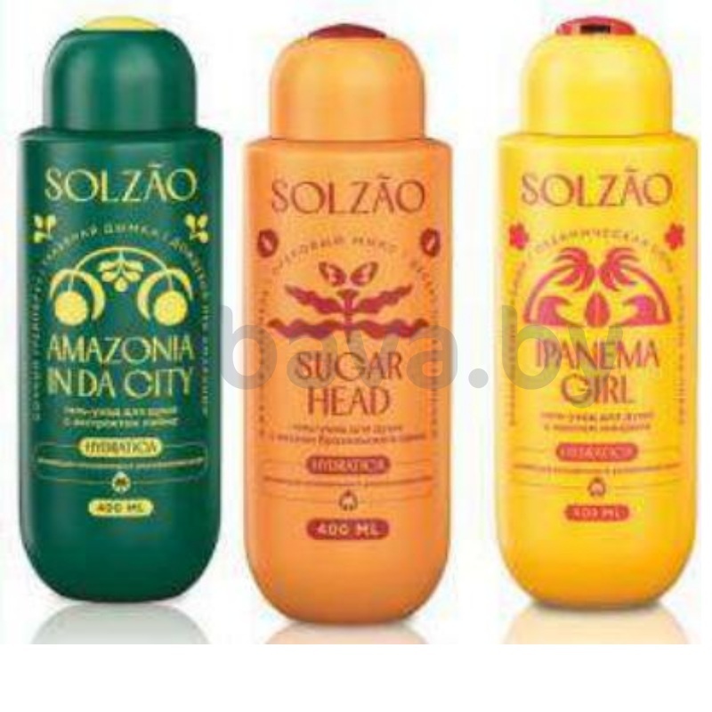 Гель для душа Solzao, 400 мл, в ассорт.