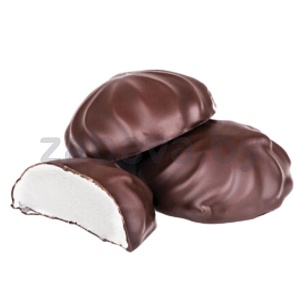 Зефир «Сладко», ванильный, в темной глазури, 1 кг