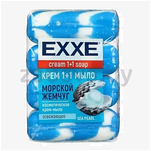 Крем-мыло Exxe, 1+1, морская жемчужина, 4 × 75 г