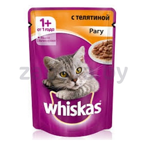 Корм для кошек Whiskas, 75 г, в ассортименте