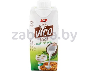 Молоко кокосовое Vico Rich, 16–19%, Вьетнам, 330 мл