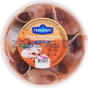 Сельдь атлант. «Рыбахит», кусочки пряного посола, м/с, РБ, 700 г