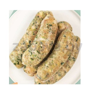 Колбаса из мяса цыпленка-бройлера с сыром и шпинатом, п/ф, охл., 1 кг