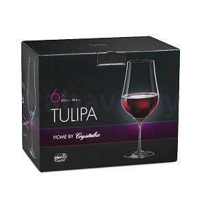 Набор бокалов для вина Crystal, Tulipa, 6 шт., 550 мл